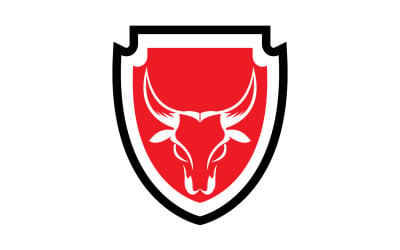 Symbol návrhu loga Creative Angry Shield Bull Head 10