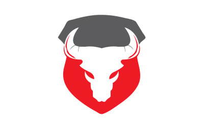 Symbol návrhu loga Creative Angry Shield Bull Head 46