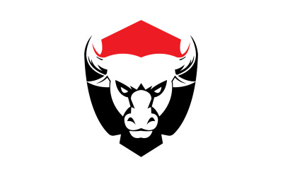 Symbol návrhu loga Creative Angry Shield Bull Head 54