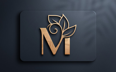 Буква M монограма краси дизайн логотипу