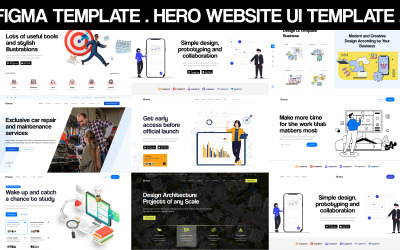 Design de interface do usuário do cabeçalho do herói Figma