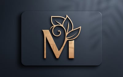 Design de logotipo de beleza de monograma letra M