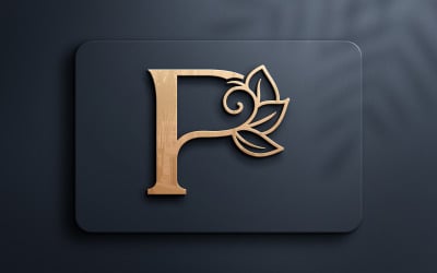 Design de logotipo de beleza de monograma letra P