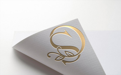 Design del marchio OS con logo floreale