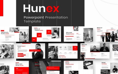 Hunex – biznesowy szablon PowerPoint