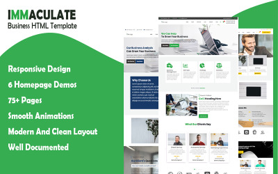 Immaculate Business Multipurpose Consulting HTML šablona
