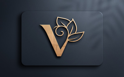 Letter V Monogram Schoonheid Logo-ontwerp