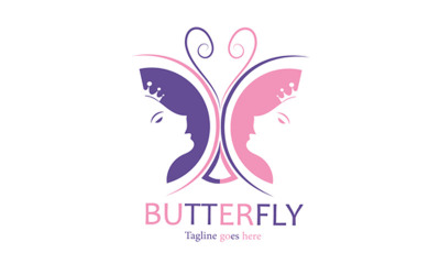 Logo de salon de beauté papillon
