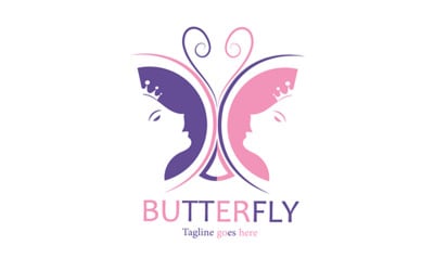 Logo del salone di bellezza farfalla