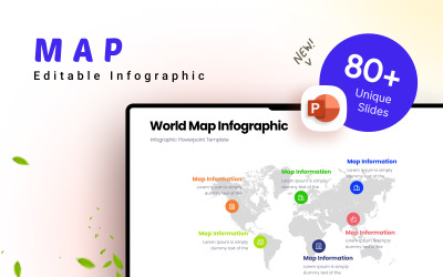 Mappa modello di presentazione infografica aziendale