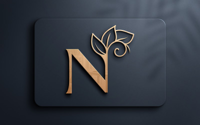 N betű Monogram Beauty Logo Design