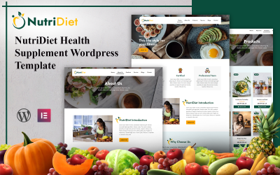 NutriDiet Health Supplement Шаблон Wordpress