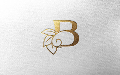 Písmeno B Monogram Beauty Logo design