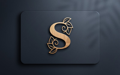 Písmeno S Monogram Beauty Logo Design