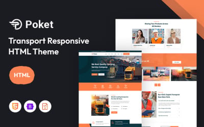Poket – Modelo de Site Responsivo de Transporte e Logística