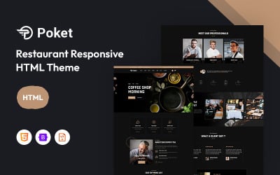 Poket – Responsive Website-Vorlage für Restaurants