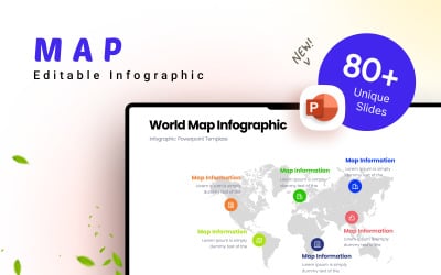 Шаблон бизнес-инфографики карты