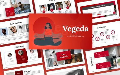 Vegeda – MentalHealth PowerPoint sablonsablon