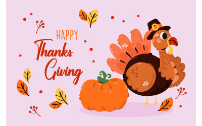 Handgezeichneter Thanksgiving-Hintergrund