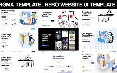 Hero Website UI Figma-sjabloon