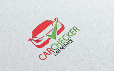 Minimalny szablon Logo samochodu Checker