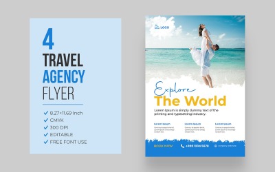 Ensemble de modèles de flyers pour agence de voyage
