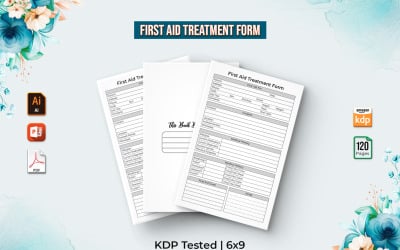 First Aid Treatment Form Log Book Planner