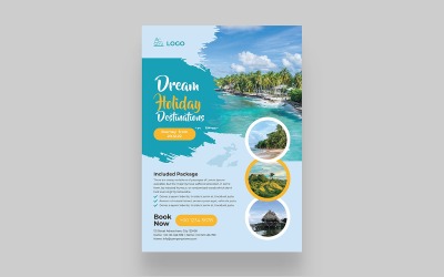 Modelo de Design de Cartaz de Folheto de Agência de Viagens