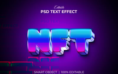 NFT Editable 3d Text Effect Illustration