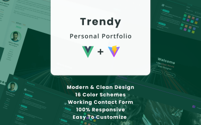 Tendance - Modèle de page de destination de portefeuille