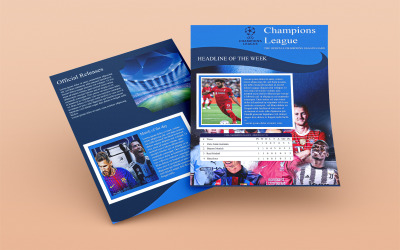 Voetbalwedstrijdresultaten, nieuws en hoogtepunten Sjabloonontwerppakket kan worden gebruikt als flyer of poster