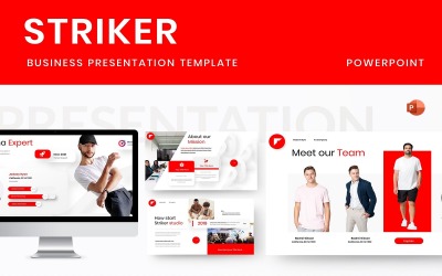Attaquant - Modèle PowerPoint d'affaires