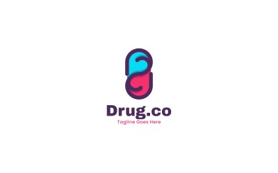 Diseño de logotipo de mascota simple de drogas