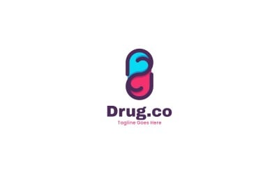 Droge-einfaches Maskottchen-Logo-Design