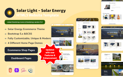 Luz Solar - Modelo de Site HTML5 de Energia Solar