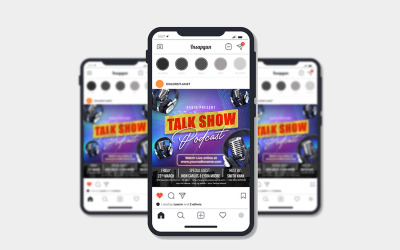 Podcast/Talkshow Flyer sablon #6