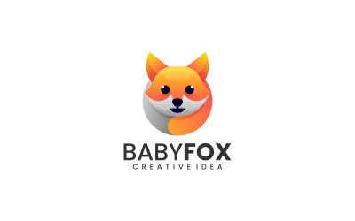 Baby Fox Gradient Logo Stylu