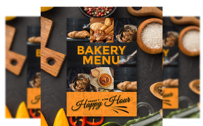 Bäckerei-Menü - Flyer-Vorlage