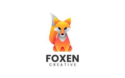 Estilo de logotipo degradado Fox 5