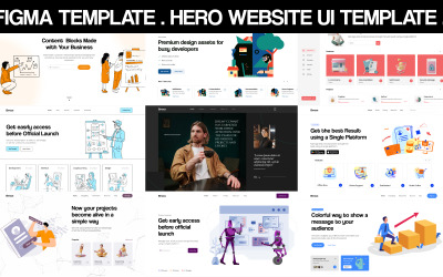 Hero Header UI-Vorlagen-Website