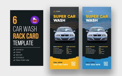 Modernes Car Wash Rack Card Bundle