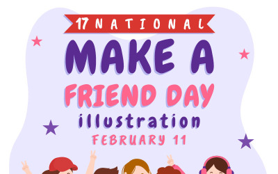 17 National Make a Friend Day Illustration
