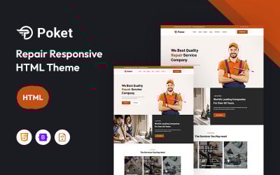 Poket – Modelo de site responsivo de reparo