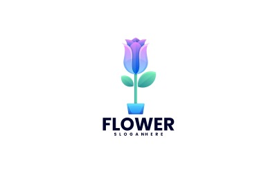 Barevné logo přechodu květin 5