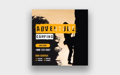 Conception de publication Facebook Instagram de camping