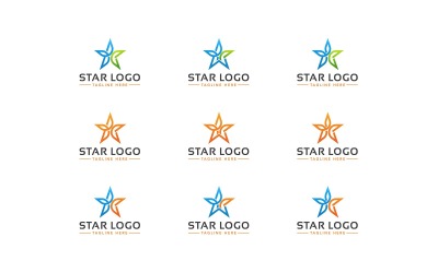 Csillag logó sablon vektoros ikon illusztráció tervezés