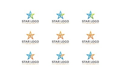 Diseño de ilustración de icono de vector de plantilla de logotipo de estrella
