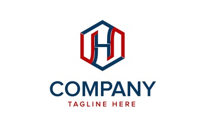 Esagono lettera H Logo Design