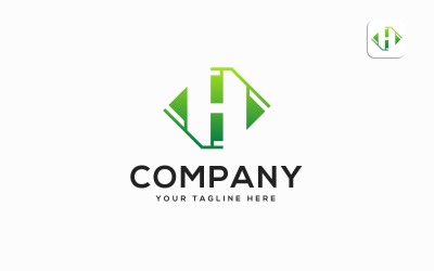 Кинематографический дизайн логотипа буквы H