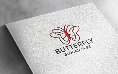Logo professionale animale farfalla